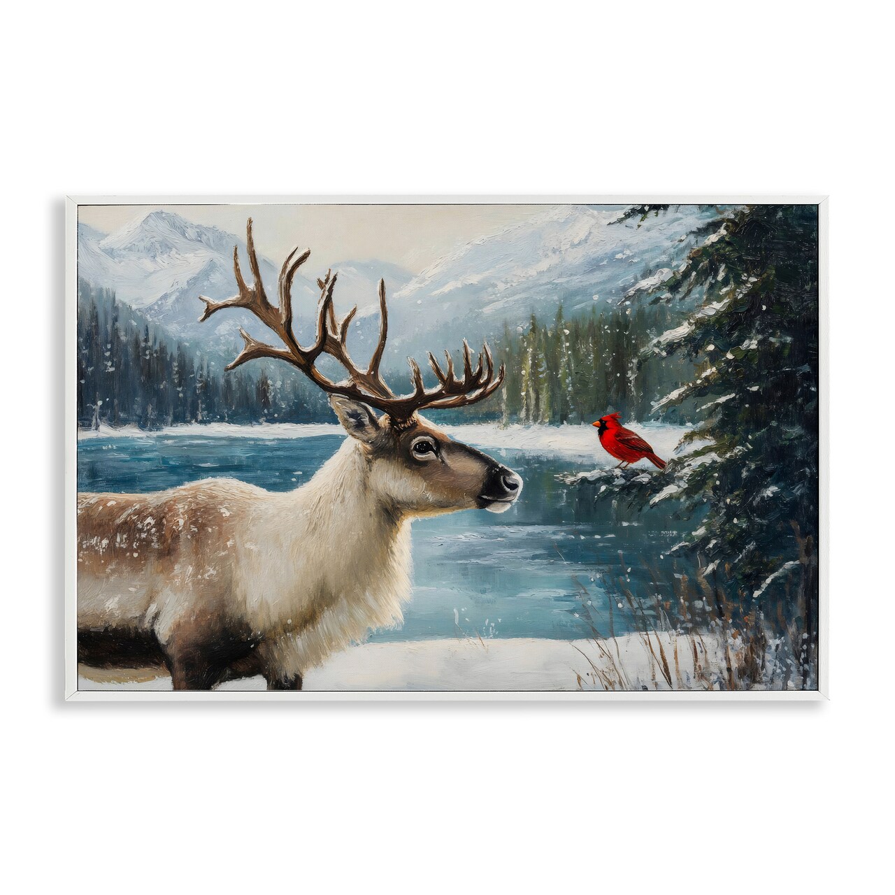 Stupell Industries Christmas Conversation In Wild Framed Giclee, design by Petal Prints Design
